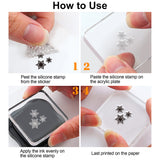 Custom Summer Theme PVC Plastic Clear Stamps, for DIY Scrapbooking, Photo Album Decorative, Cards Making, Snowflake, 160x110mm