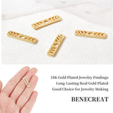 12Pcs Brass Moon Phase Bar Pendants, Long-Lasting Plated, Rectangle, Real 18K Gold Plated, 20x5x1mm, Hole: 0.7mm