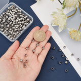 200Pcs 304 Stainless Steel Beads, Rondelle, Stainless Steel Color, 6x4.5mm, Hole: 3.5mm