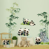 PVC Wall Stickers, Wall Decoration, Panda Pattern, 1010x390mm