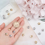 20Pcs 2 Colors Cubic Zirconia Pendants, with Brass Finding, Butterfly, Mixed Color, 9x10.5x2mm, Hole: 3.5mm, 10pcs/color