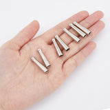 10Pcs Alloy Cord Ends, Bolo Tie End Caps, Cone, Platinum, 25.5x6mm, Inner Diameter: 4.5mm