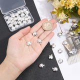 40Pcs Brass Charms, Long-Lasting Plated, Apple, 925 Sterling Silver Plated, 13.5x11x5mm, Hole: 0.9mm