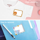 Flower PVC Waterproof Blank Label Stickers, Writable Adhesive Label, Rectangle, Animals, Sticker: 85x60mm, 8pcs/sheet