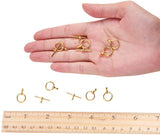 Tibetan Style Alloy Toggle Clasps, Donut, Golden, Donut: 12x1.5mm, Hole: 1.5mm, Bar: 8x19x1.5mm, Hole: 1.5mm, 20sets/box