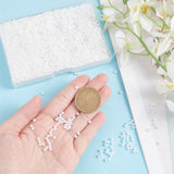 Acrylic Imitation Pearl Beads, No Hole, Round, White, 2.7~3.2mm, about 65g/box