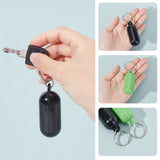 4Pcs 2 Colors Plastic Pill-shape Floating Pendant Keychain, for Boating Fishing Kayak Surfing Sailing and Outdoor Sports Accessories, Mixed Color, 8.9cm, 2pcs/color