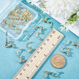 24Pcs 2 Size Brass Screw Clip-on Earring Findings, Long-Lasting Plated, Real 18K Gold Plated, 14~19x12~16x4.5~5mm, 12Pcs/size
