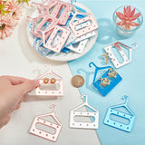 24Pcs 3 Colors 8-Hole Mini Acrylic Earring Hanger, Earring Display Accessories, for Earring Organizer Holder, Mixed Color, 6.9x5.45x0.3cm, Hole: 2mm, 8pcs/color