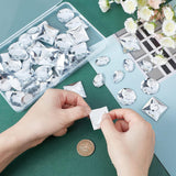 45Pcs 3 Styles Self-Adhesive Acrylic Rhinestone Stickers, for DIY Decoration and Crafts, Faceted, Half Round, Clear AB, 2~3x0.6cm, 15pcs/style