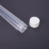 Plastic Bead Containers, Bottle, Clear, 130x25mm