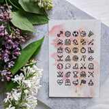 Custom PVC Plastic Clear Stamps, for DIY Scrapbooking, Photo Album Decorative, Cards Making, Mixed Shapes, 160x110mm