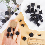 40Pcs 5 Style Silicone Hole Plugs, Snap in Hole Plugs, Post Pipe Insert End Caps, for Furniture Fencing, Round, Black, 8~17x7~12mm, 8pcs/style