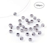 Tibetan Style Alloy Spacer Beads, Rondelle, Antique Silver, 8x5.5mm, Hole: 3.5mm, 100pcs/box