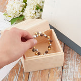 Wooden Box Storage for Handmade Soap, Slide Top Box, Square, BurlyWood, 10.95x11x7.85cm, Inner Diameter: 9.55x9.65cm