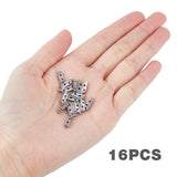 16Pcs 316 Surgical Stainless Steel Clasps, for Bracelet Making, Stainless Steel Color, 10x3x3mm, Hole: 1.2mm