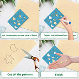 Acrylic Earring Handwork Template, Card Leather Cutting Stencils, Deep Sky Blue, Star Pattern, 130x90x2mm, 2pcs/set