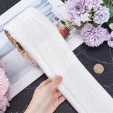 Self-Adhesive XPE Grain Contact Paper, Wall Stickers, for Shelf Liner Dresser Drawer Locker, White, 80x6mm, about 2.25m/pc