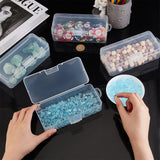 Transparent Plastic Storage Boxes, Bead Containers with Hinged Lid, Rectangle, Clear, 18x7.54x4.7cm