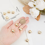 10Pcs Rack Plating Brass Pendants, Long-Lasting Plated, Cadmium Free & Lead Free, Puffed Heart Charms, Real 18K Gold Plated, 17.5x15.5x8.5mm, Hole: 2.5mm