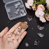 14pcs 6 style Glass Bottle Locket Pendants, Hair Keepsake Urn Charms, Mixed Color, 17~29.5x8.8~21.5x6~11.5mm, Hole: 1.8mm, 2pcs/style