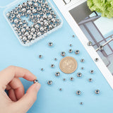 150Pcs 3 Styles 202 Stainless Steel Rondelle Spacer Beads, Stainless Steel Color, 4~8x3~6mm, Hole: 1.5~3mm, 50pcs/style