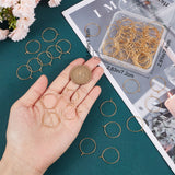 100Pcs 316 Surgical Stainless Steel Hoop Earring Findings, Wine Glass Charms Rings, Golden, 21 Gauge, 20x0.7mm