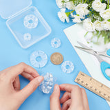 6pcs 6 Size Snowflake Shape Polymer Clay Earring Charms Guide, Acrylic Cutters for Polymer Clay Jewelry Making, Clear, 14.5~39.5x6mm, Inner Diameter: 5.8~15mm, Slot: 0.8mm, 1pc/size