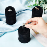 Velet Ring Displays, Column, Black, 5.6x6.2~10.3cm, 3pcs/set