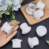 Plastic Curtain Rod Head, Column Drapery Pole Finials, Column, White, 41x33mm, Inner Diameter: 28mm