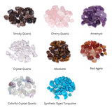 Mixed Natural & Synthetic Gemstone Chip Beads, 7~12x5~8x3~5mm, Hole: 0.3mm, about 500pcs/box