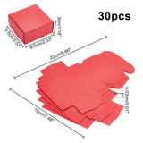 Paper Box, Flip Cover, Square, Crimson, 2-1/2x2-1/2x1-1/8 inch(6.5x6.5x3cm)