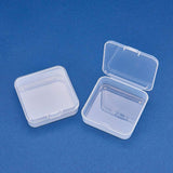 Plastic Bead Storage Containers, Square, Clear, 6.4x6.3x2cm, 18pcs/set