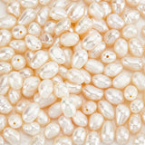 1 Strand Natural Cultured Freshwater Pearl Beads Strands, Oval, Beige, 3.5~6x2~3mm, Hole: 0.8mm, about 68~70pcs/strand, 13.78~14.17 inch(35~36cm)