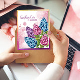 PVC Plastic Stamps, for DIY Scrapbooking, Photo Album Decorative, Cards Making, Stamp Sheets, Film Frame, Lilac, 15x15cm