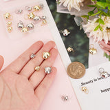 24Pcs 4 Style Alloy Charms, with 304 Stainless Steel Jump Rings, Heart, Platinum & Golden, 9~12x8~12x4~6mm, Hole: 4.6~6.5mm, 6pcs/style
