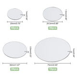 Acrylic Self Adhesive Mirror Wall Stickers, Mirror Tiles, Flat Round, Mixed Color, 20~75x0.8~1.5mm, 100pcs/box