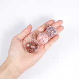 6Pcs 3 Style Chunky Glass Ball Wishing Bottle Ornament, with Cork, for Dollhouse Decoration, Clear, 25~35x35~48mm, 2pcs/style