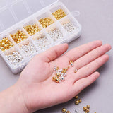 Brass Spacer Beads, Seamless, Round, Golden & Silver, 2.4~6mm, Hole: 0.8~2.5mm, about 2340pcs/box