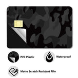 PVC Plastic Waterproof Card Stickers, Self-adhesion Card Skin for Bank Card Decor, Rectangle, Camouflage, 186.3x137.3mm