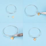 304 Stainless Steel Charms, Mixed Shape, Golden, Plastic Bead Storage Container: 10.3x1.7cm