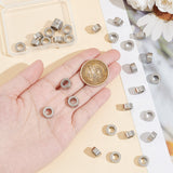 30Pcs 201 Stainless Steel Beads, Large Hole Beads, Column, Stainless Steel Color, 10x4.5mm, Hole: 6mm