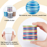 4 Rolls 4 Colors Gradient Color Polyester Chinese Knotting Cord, DIY Material for Jewelry Making, with Spool, Round, Mixed Color, 1.5mm, about 49.21 Yards(45m)/roll, 1 roll/color