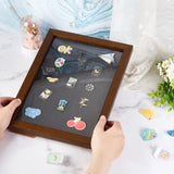 Wood with Paper Photo Frame, Badge Storage Decorative Picture Frame, Rectangle, Camel, 334x231x20.5mm, Inner Diameter: 191x298mm