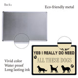 Iron Sign Posters, Horizontal, for Home Wall Decoration, Rectangle, Dog Pattern, 300x200x0.5mm