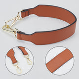 Cow Leather Bag Straps, Wide Bag Handles, with Zinc Alloy Swivel Clasps, Purse Making Accessories, Saddle Brown, 420x35.5x3.5mm