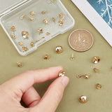 40Pcs 4 Style Brass Cup Pearl Peg Bails Pin Pendants, For Half Drilled Beads, Real 24K Gold Plated, 7~8.5x2.5~8mm, Hole: 1.6~2mm, Pin: 1mm, 10pcs/style
