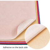 Jewelry Flocking Cloth, Polyester, Self-adhesive Fabric, Rectangle, Mixed Color, 29.5x20x0.07cm, 20pcs/box