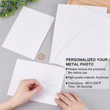 8Pcs 2 Style Aluminum Heat Transfer Picture Plate, Sublimation Blank Metal Sign Board, Rectangle, for Heat Transfer Pressing, Laser Engraving, UV Printing, White, 150~200x200~250x0.45~0.5mm, 4pcs/style