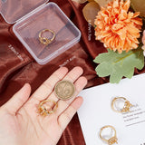 4Pcs 4 Style Brass Cubic Zirconia Adjustable Ring Components, 4 Claw Prong Ring Settings, Oval, Long-Lasting Plated, Cadmium Free & Lead Free, Golden, Inner Diameter: 17.1~18.5mm, Tray: Tray: 10~16.5x8~16mm, 1Pcs/style